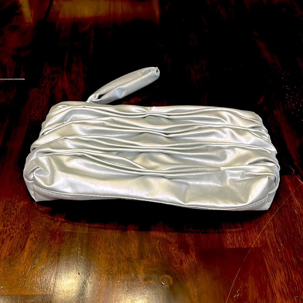 Elizabeth Arden night on the town clutch silver